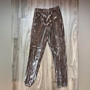 Mia Joy Girls Velvet Brown Leggings sz 8